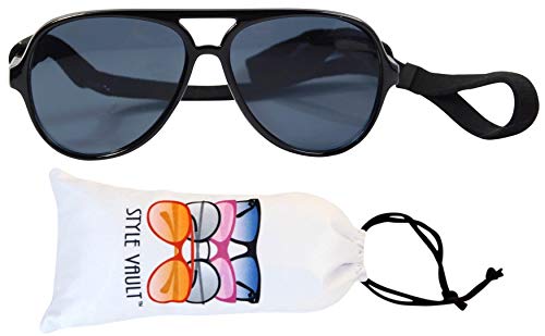 G010 Dog pets Aviator Turbo Sunglasses w strap retainer M-L dogs 20lb&over