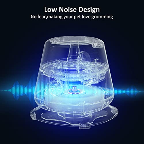 Dog Grooming Kit with 5 Professional Grooming Tools, Pet Grooming Vacuum Kit, 1.3L Dust Can, Low Noise Clippers Trimmers Deshedding Brush for Dogs Cats and Other Animals (Blue)