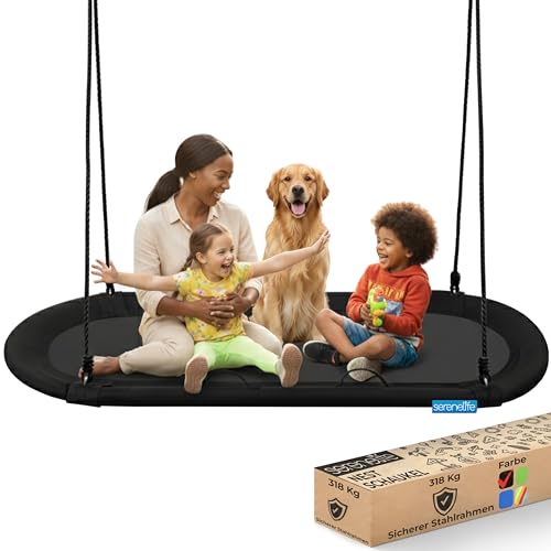 SereneLife Nestschaukel Indoor Outdoor, 170 cm Kinder Schaukel...