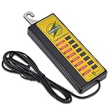 Probador de voltaje de cercas eléctricas, 12KV Probador de cercas Buscador de fallas Equipo de agricultura, Eléctrico portátil 8 Indicar luces Medidor de voltaje cercas para agricultores