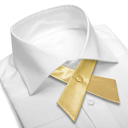 Image of Women's or Men's Crossover Neck Tie Solid Color Continental Tie