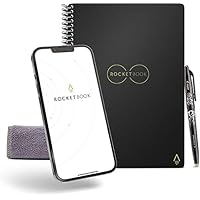 Rocketbook Core Quaderno Appunti Digitale - Riutilizzabile Taccuino Digitali A5 Nero Quaderno A...