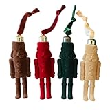 Photo Gallery f fityle 4x figure di schiaccianoci floccate, giocattolo di marionette, decorazioni per la casa, regalo di natale, decorazioni da appendere per l autunno, Photo Gallery f fityle 4x figure di schiaccianoci floccate, giocattolo di marionette, decorazioni per la casa, regalo di natale, decorazioni da appendere per l autunno,
