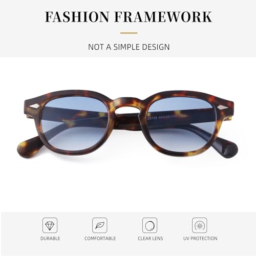 ADE WU Retro Round Sunglasses for Women Men Vintage Small Circle Frame Tinted Sun Glasses Unisex Stylish 46mm4