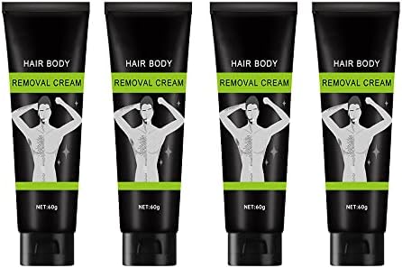 VEZE Hair Body Removal Cream, Hair Removal Cream for Men, Hair Remover Effective & Painless& Soothing Depilatory Cream (4pcs)