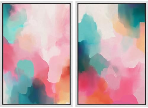 SIGNLEADER Framed Canvas Print Wall Art Monochrome and Gold Abstract