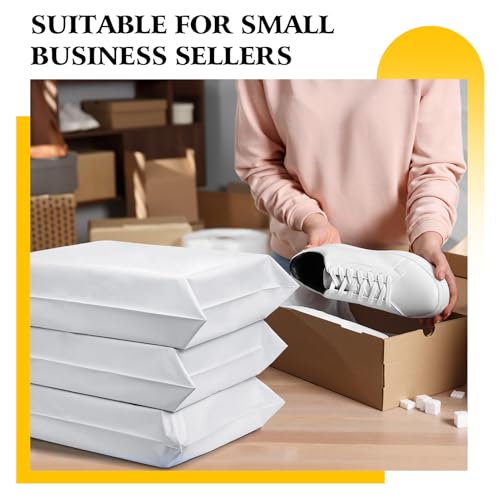 Image of Metronic 25Pcs Poly Mailers 17.7x22 Inch,Large Shipping Bags for Clothes Bulk,Strong Self Adhesive Shipping Envelopes for Small Business,Waterproof Mailing Envelopes for Packaging White