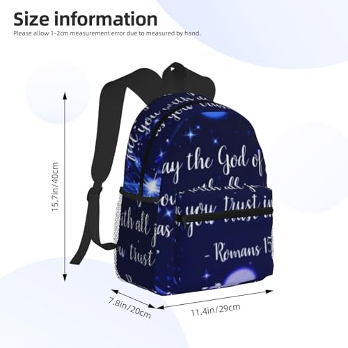 God Of Hope Romans 15 13 Bible Verse, Christmas Lightweight Packable Backpack, Camping & Shopping, Ultra-Durable Backpack For Men & Women3