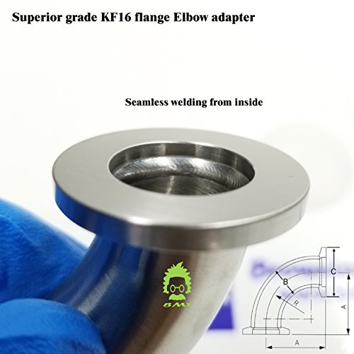Image of Superior Grade - Elbow Fitting for ISO KF Flange (KF16 90 Elbow)