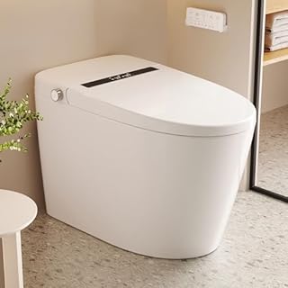 DeerValley Smart Toilet Bidet with Built-in Tank, Light Sensing,LED Display,Foot Touch Control Flush, Heated Seat, Warm Water, Air Dryer, Pre-Wet,(Bubble Cleansing, Soft Close)(DV-1S0159-Advanced)