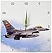 3dRose F-16 Jet Aircraft Wall Clock, 10 by 10-Inch