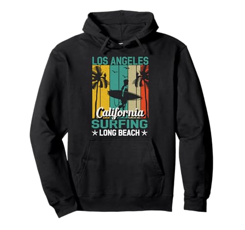 Los Ángeles California Surfing Long Beach Sudadera con Capucha