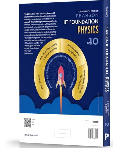 Image of Pearson'26 IIT Foundation Physics Class 10|For JEE, NTSE & Olympiad Exams|JEE Practice Questions|Free 9 Online Assessments, 43 Video Solutions & 9 Tests in Pearson MyInsights & elibrary|14th edition