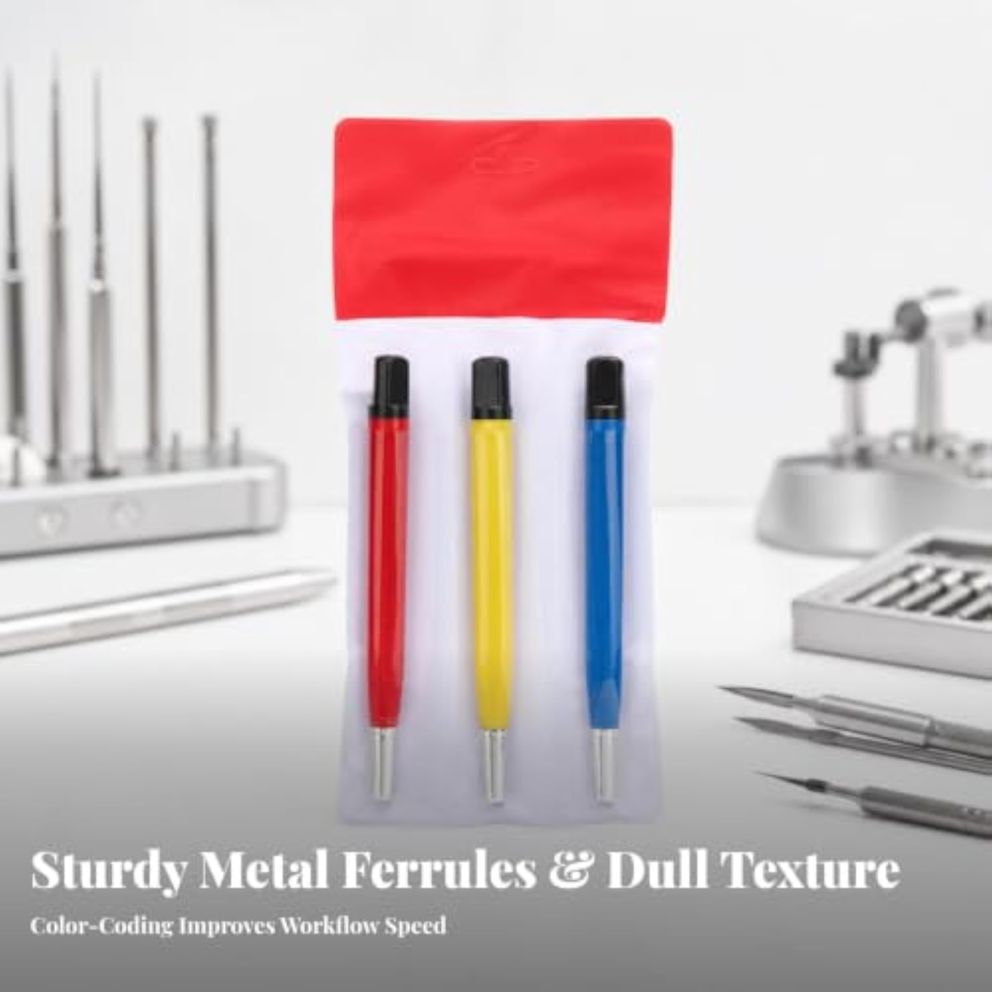 3 Pieces Watch Cleaning Brush Set