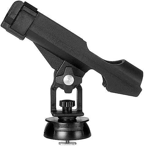 KEMIMOTO Kayak Fishing Rod Holder Fishing Pole Holder - T-Shaped Screw Mounted/Track Mount On Rail 360° Adjustable with Lock System for Kayak, Canoe, Fishing Boat Accessories