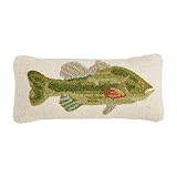 Mud Pie Fish Hook Wool Pillow; 8' x 18'