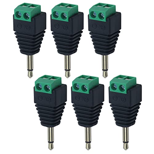 Antrader conector macho 3.5mm a terminal 2 tornillos 6 pzas miniatura 1