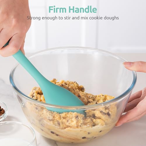 Image of U-Taste Silicone Cooking Spoon 600ºF Heat Resistant Scoop Spatula, Mint