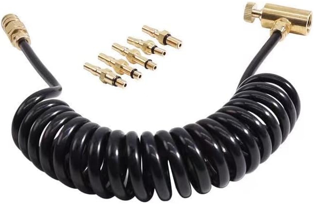 Airsoft Gas Adaptor Sets Connect with Green/Red/Black Gas Canisters Filling Coil Hose with connectors