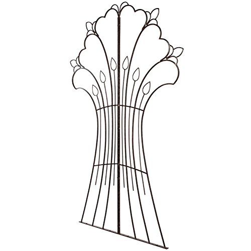 H Potter Garden Harvest Wrought Iron Trellis for Climbing Plants Weather Resistant Large Yard Art Wedding Outdoor Decor - Thumbnail 4