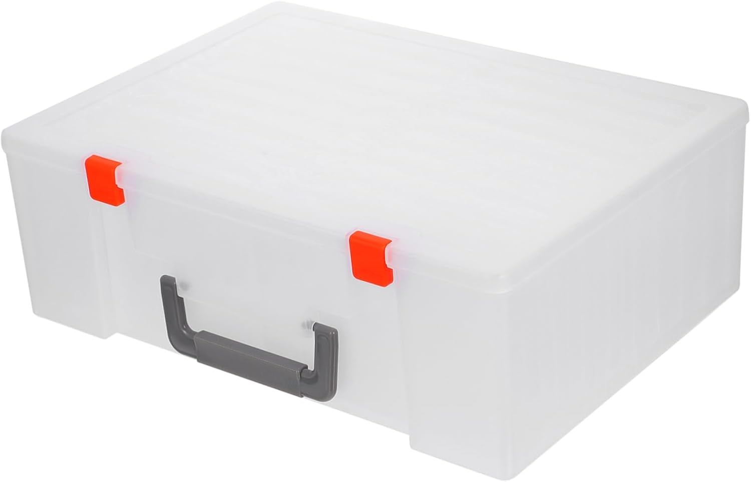 Photo Storage Box with Handle Durable Organizer for Pictures and Craft Supplies Transparent Photo Case for Easy Organization and Protection for Use