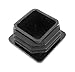 EZends Premium Grade 1 Inch Square Tubing End Caps (20 PK) - 14-20 Gauge Plastic End Cap Plugs for Square Tubing - Black