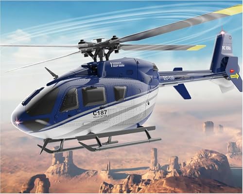 Image of EC135 C187 Remote Controlled Heli Aircraft Plane RC Helicopter add Optical Flow Positioning Single Rotor No Ailerons 6-Axis Gyroscope Altitude Hovering Aerobatics for Adults Beginners