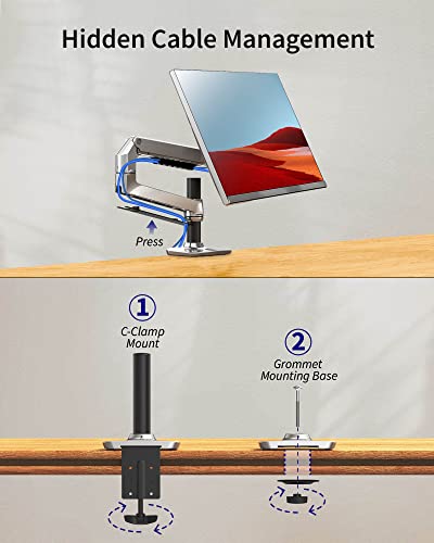 image for Ergounion Single Monitor Arm Desk Mount, Holds Screens up to 40 Inches