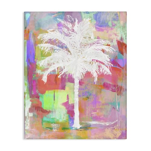 Tropical Palm Tree Abstract, 24 x 30 Inch Canvas Wall Art