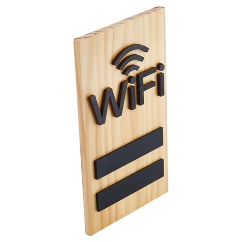 DICOSMETIC 1 cartel de madera con wifi, 25 x 14 x 1,6 cm, con contraseña wifi, para escribir en la red, para decoración de mesa o pared, para casa, habitación de invitados, restaurante