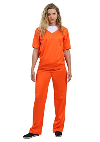 Women's Orange Prisoner Costume Medium