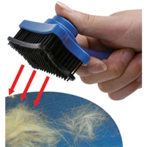 Rasqueadeira 3 em 1 para Cães e Gatos – Pente de Aço Inox, Escova Macia e Massageador de Silicone –