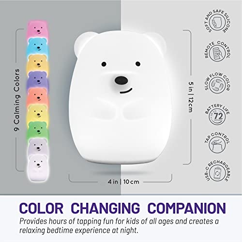 Lámpara de mesa nocturna niños Lumipets combo oso miniatura 4