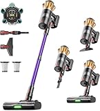 Aspirapolvere Senza Fili 650W/55KPa/70min, Scopa Elettrica Senza Fili Anti-Groviglio Touch Screen LED, 1.8L/8 Stadi Filtrati, Autoportante E Ricarica A Parete, Adatto Per Animali / Pavimenti / Auto