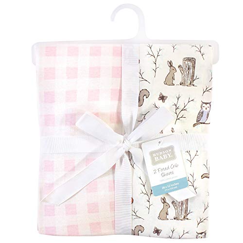 Image of Hudson Baby Unisex Baby Cotton Fitted Crib Sheet, Enchanted Forest, One Size