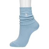 POLO RALPH LAUREN レディース ワンポイント ローゲージ リブソックス 03207538 22-24cm 62.セレスト
