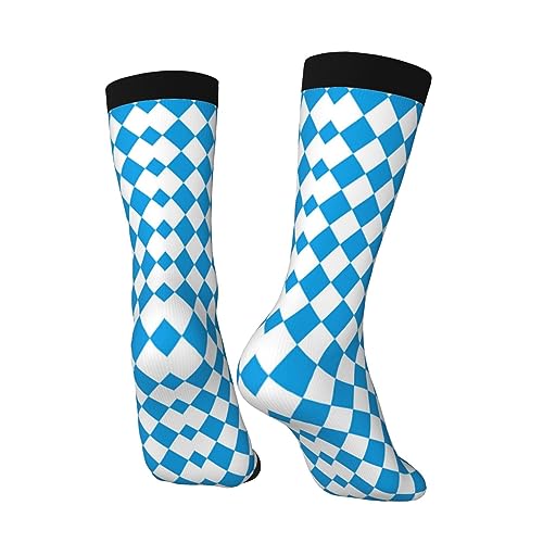 Bavarian Oktoberfest Flag Contrast Color Midcalf Socks For Women Men Moisture Wicking Soft To Cycling4