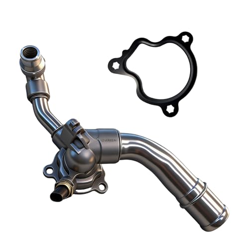 Engine Coolant Thermostat Housing Assembly for Jeep Wrangler 2018-2024 2.0L Turbo, Aluminum Thermostat Housing, Replace 05048424AD 5048424AD 5048424AC 5048424AB