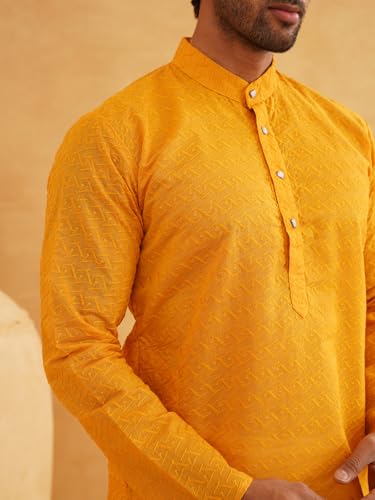 Image of Sojanya (Since 1958 Motifs Embroidered Thread Work Pure Cotton Straight Kurta With Churidar