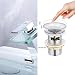 Auralum - Tapones de Desagüe Lavabo Pop-Up Universal Válvula Desagüe Cromado con...