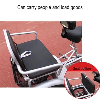 20 Zoll 3 Räder Dreirad Erwachsene Senioren Dreirad Bike Tragfähigkeit 180KG Mit Korb, Dreirädriges Cruiser-Fahrrad Für Erholung, Einkaufen, Picknicks – Bild 4