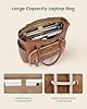LOVEVOOK Laptop Tote Bag for Women Work, Vintage Leather Teacher Nurse Bag with Large Cup Holder, Bible Handbag Purse GIfs, Waterproof Professional Computer Briefcase for Business Office, 15.6 Inch #4