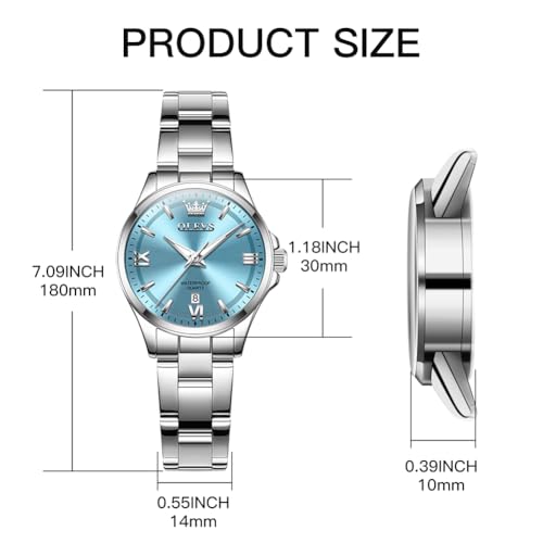 Image of OLEVS Watches for Women Luxury Elegant Stainless Steel Waterproof Luminous Diamond Women's Fashion Watch Ladies Watches for Small Wrists