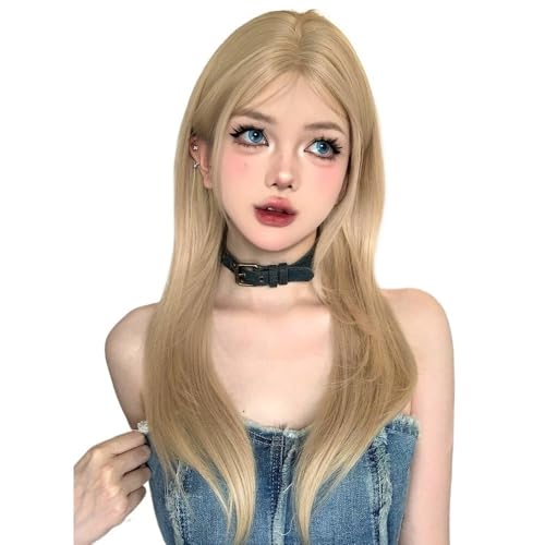Perruque cheveux longs pour femmes fente moyenne la solution anti cheveux plats