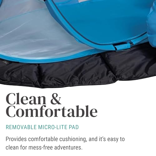 KidCo - Peapod Prestige Lightweight Outdoor Portable Toddler Travel Tent, Play Tent with UV Protection, Sun Shade & Toy Loops, Ages 6 Months - 4 Years (Sky)