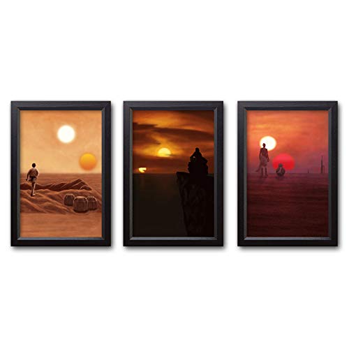 Star Wars Painting Set - Tatooine - Last Jedi - Rise of Skywalker - Art Prints - Decor - Posters - (4x6-18x24 IN)