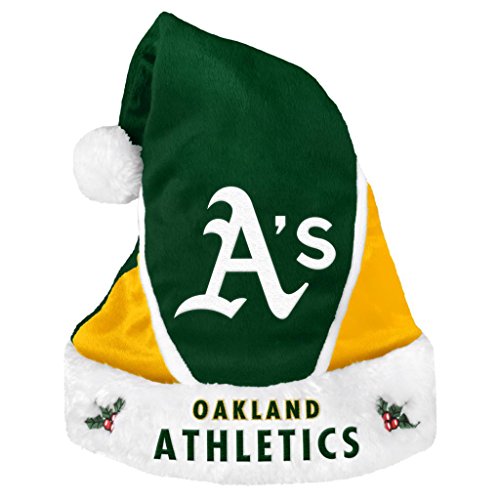 FOCO Oakland Athletics Official MLB Colorblock Santa Hat by Forever Collectibles 608327