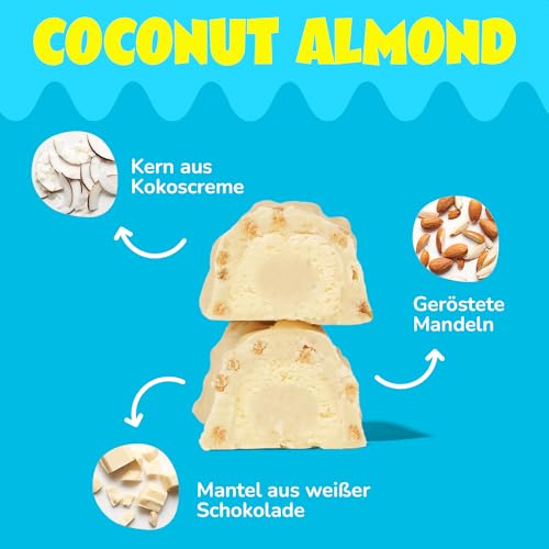 ahead Protein Riegel | Coconut Almond | 14x 45g Extra softer Protein Riegel mit cremigem Kern | Low Carb Eiweißriegel ohne Zuckerzusatz & ohne Palmöl 2
