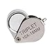 Saim Silver 10X_18mm Jewelers Eye Loupe Magnifier Magnifying Glass Powerful Doublet, Chrome Plated, Round Body Jewelry Loupe