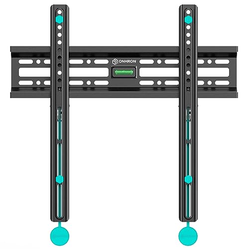 ONKRON - Soporte de pared para TV fijo de 32' - 65' TV plano e curvo, colgante de televisión de pared universal con un peso de 50 kg – Fijación de pared de TV fija VESA 75x75 – VESA 400x400 mm/soporte